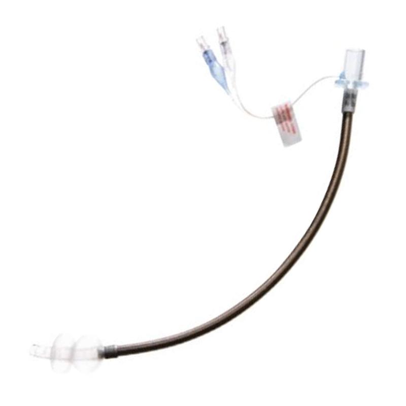 Ендотрахеальна сталева трубка Шілей з подвійною манжетою, з вічком Мерфі, оральна 4.5